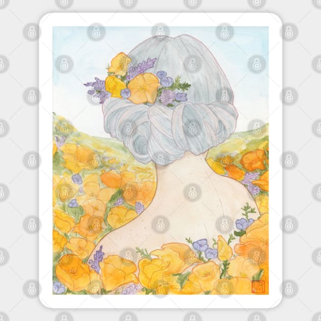 California Poppies Sticker by aMIYAKOm